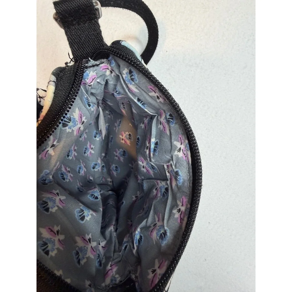 Vera Bradley Quilted‎ Cotton Floral Crossbody Bag Blue Purple Black Travel Purse